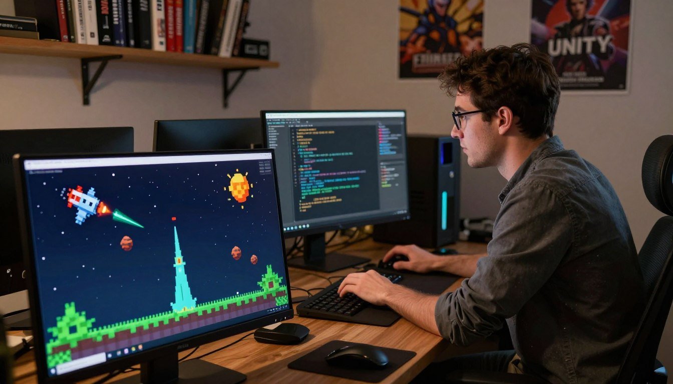 Unity 2D space shooter tutorial, mobile game project beginner