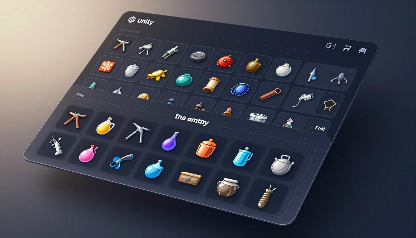 Unity inventory system tutorial, modular inventory UI