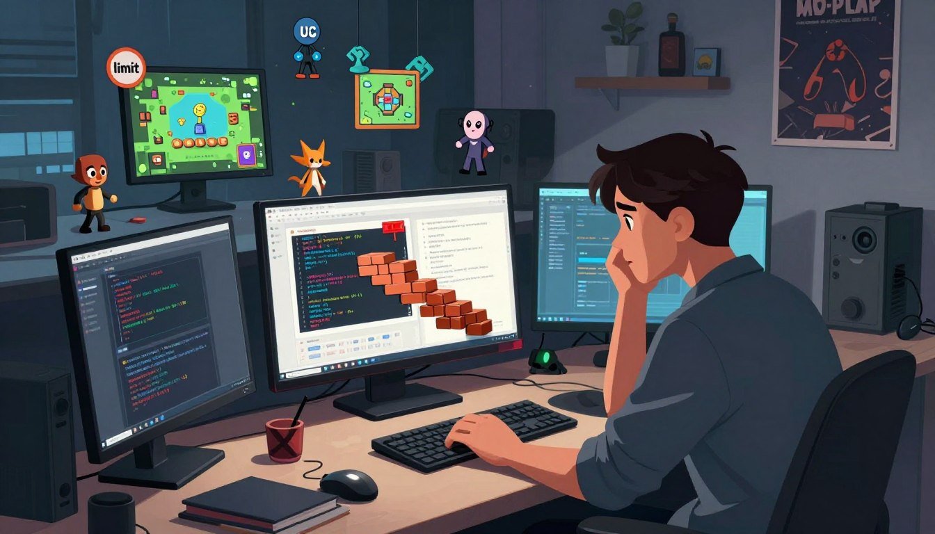 no-code game builder limitations, when to learn coding for games