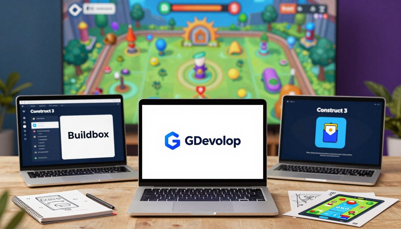 no-code game engine comparison, Buildbox vs GDevelop